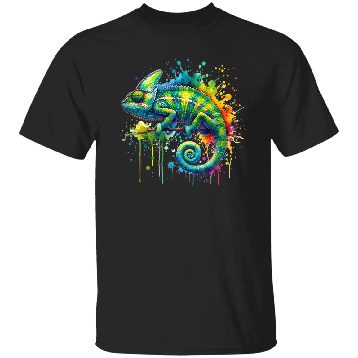 Chameleon mama Color Splash Unisex T-Shirt Black Navy Dark Heather-Family-Gift-Planet