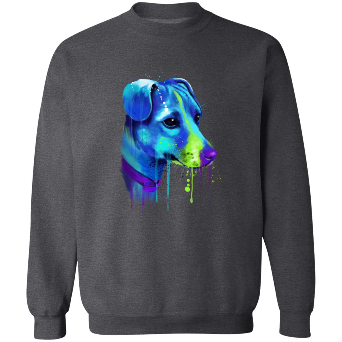 Abstract Jack Russell dog Unisex Crewneck Sweatshirt with expressive splashes-Family-Gift-Planet