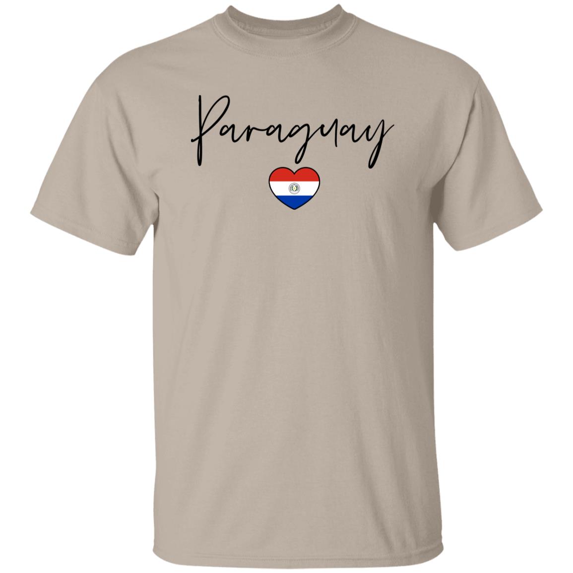 Paraguay flag heart Unisex T-shirt Paraguay love tee White Sand Blue-Family-Gift-Planet