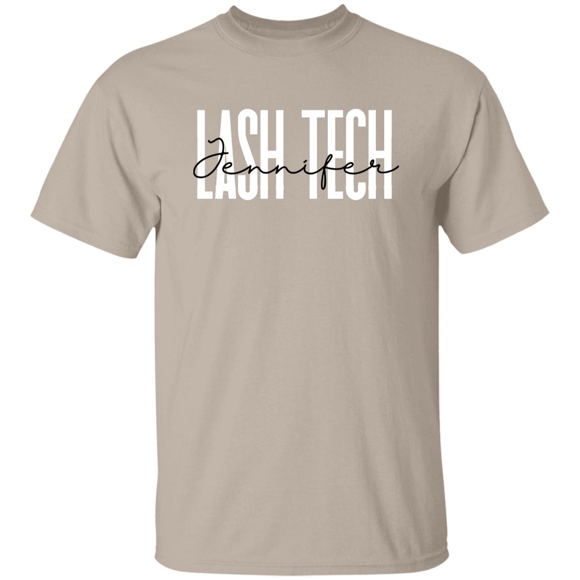 Personalized Lash tech Unisex T-shirt Custom Name Lash technician Sand Blue Pink-Family-Gift-Planet