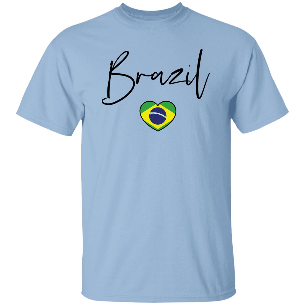 Brazil flag heart Unisex T-shirt Brazil love tee White Sand Blue-Family-Gift-Planet