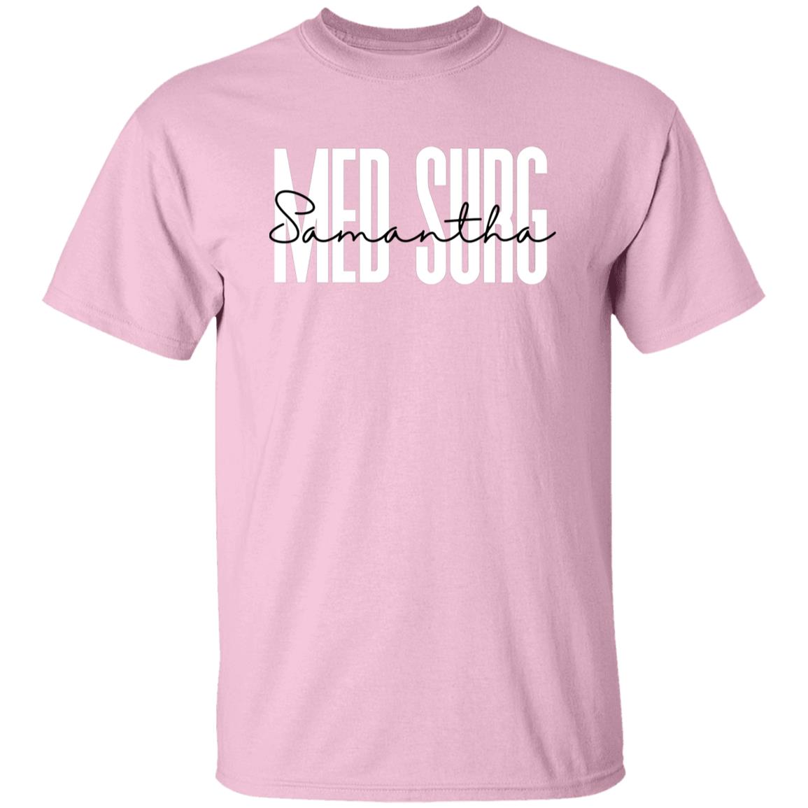 Personalized Med surg T-Shirt gift Custom name Medical Surgical Nurse Unisex Tee Sand Pink Blue-Family-Gift-Planet