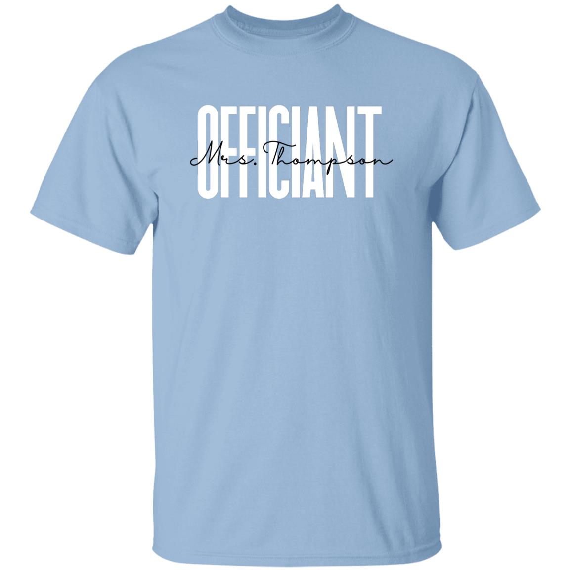 Personalized Officiant T-shirt gift Custom name Wedding Officiant Unisex Tee Sand Pink Light Blue-Family-Gift-Planet
