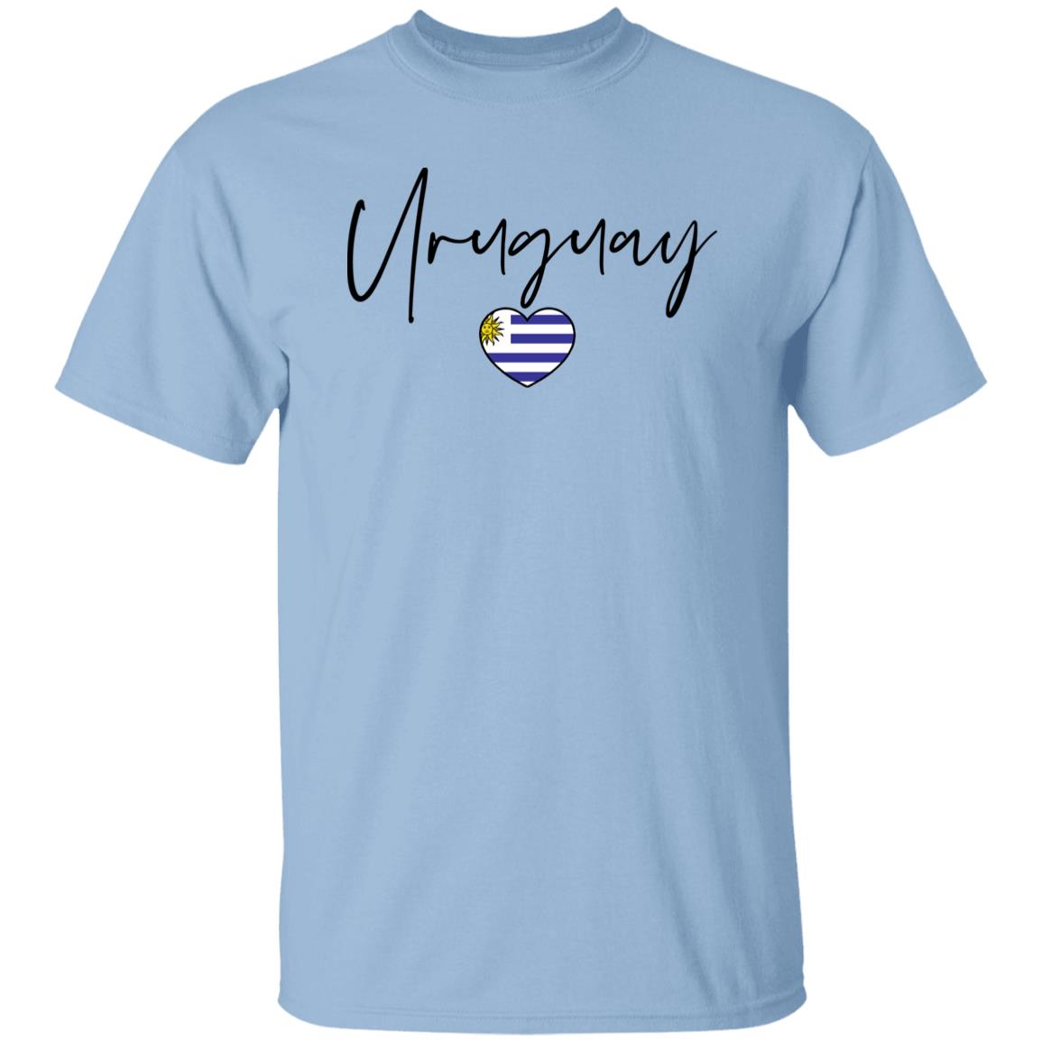 Uruguay flag heart Unisex T-shirt Uruguay love tee White Sand Blue-Family-Gift-Planet