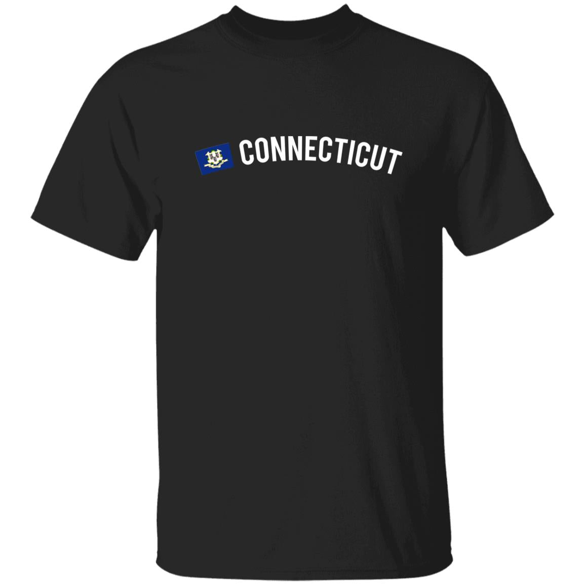 Connecticut Unisex T-shirt gift Connecticut flag tee Bridgeport New Haven White Black-Family-Gift-Planet