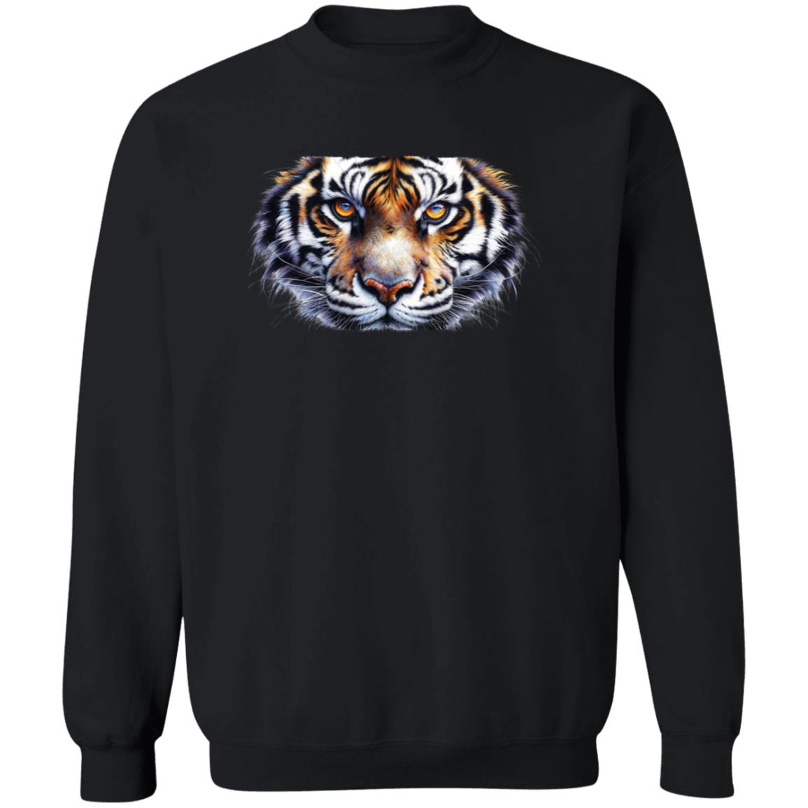 Wild life tiger Unisex Sweatshirt Black Navy Dark Heather-Family-Gift-Planet