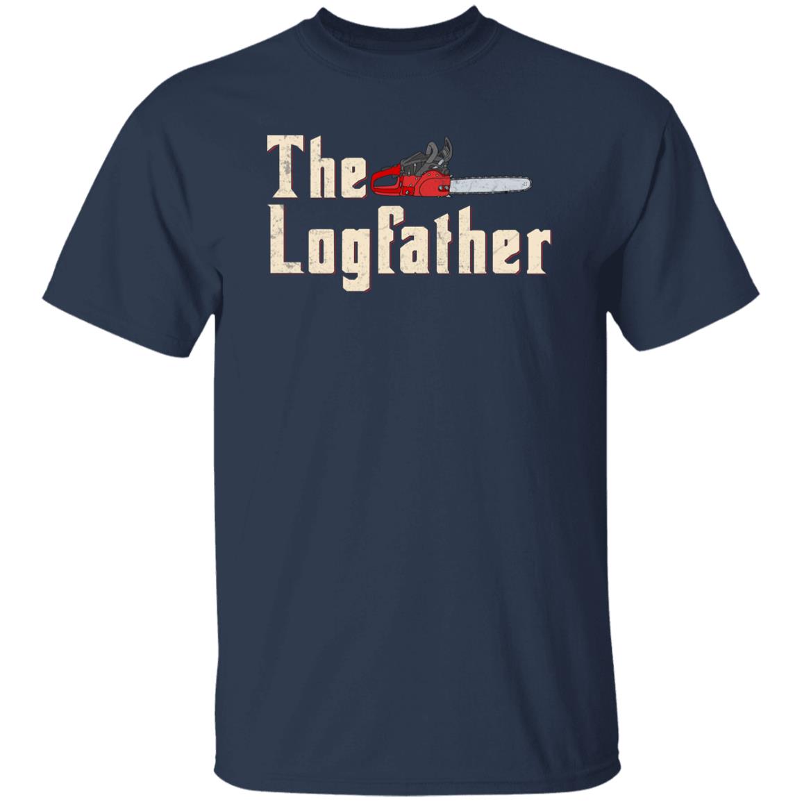 The Logfather shirt Lumberjack dad tee black navy dark heather-Family-Gift-Planet