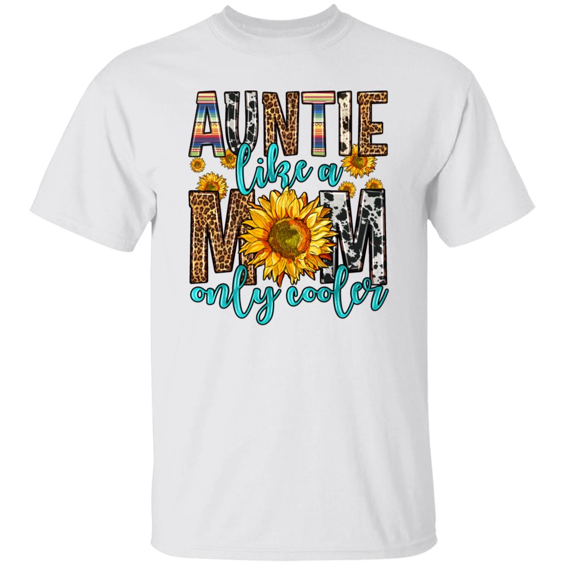 Auntie like a mom only cooler T-Shirt Aunt Birthday gift Unisex tee Sand White Sport Grey-Family-Gift-Planet