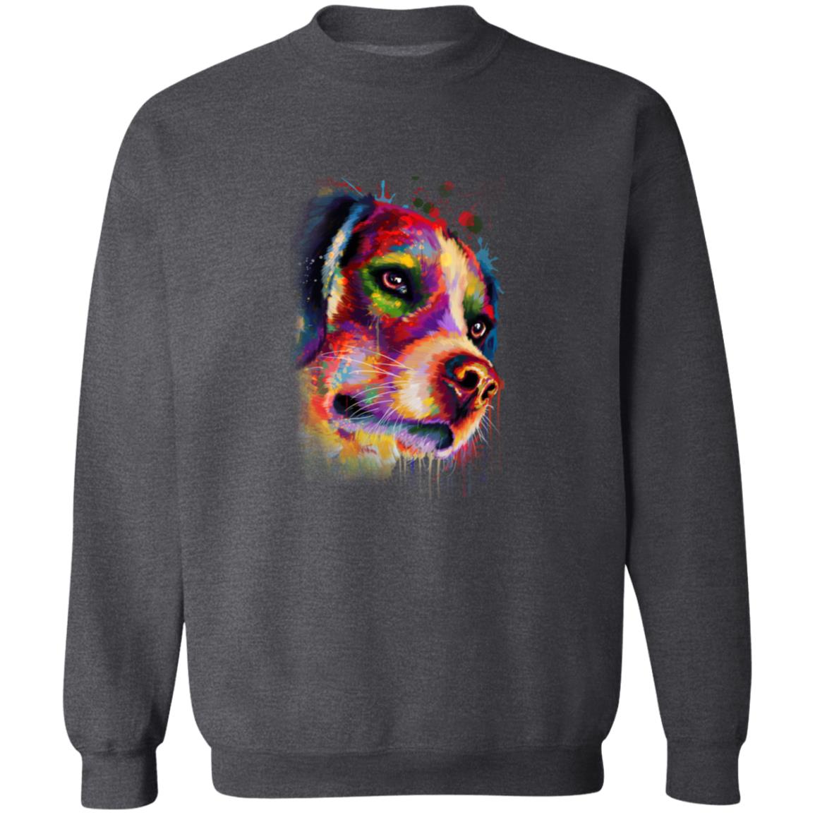 Abstract Beagle dog Unisex Crewneck Sweatshirt with expressive splashes-Family-Gift-Planet