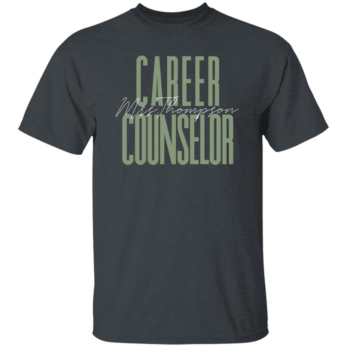 Career Counselor T-Shirt gift School Counselor Customized Unisex tee Black Navy Dark Heather-Family-Gift-Planet