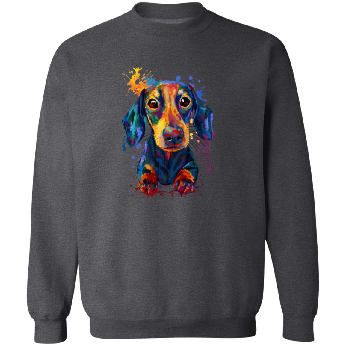Artistic Dachshund dog Unisex Crewneck Sweatshirt digital Art-Family-Gift-Planet