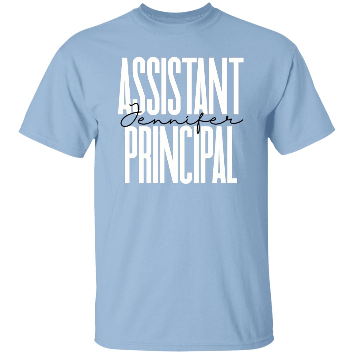 Personalized Assistant principal Unisex T-shirt Custom name AP Sand Blue Pink-Family-Gift-Planet