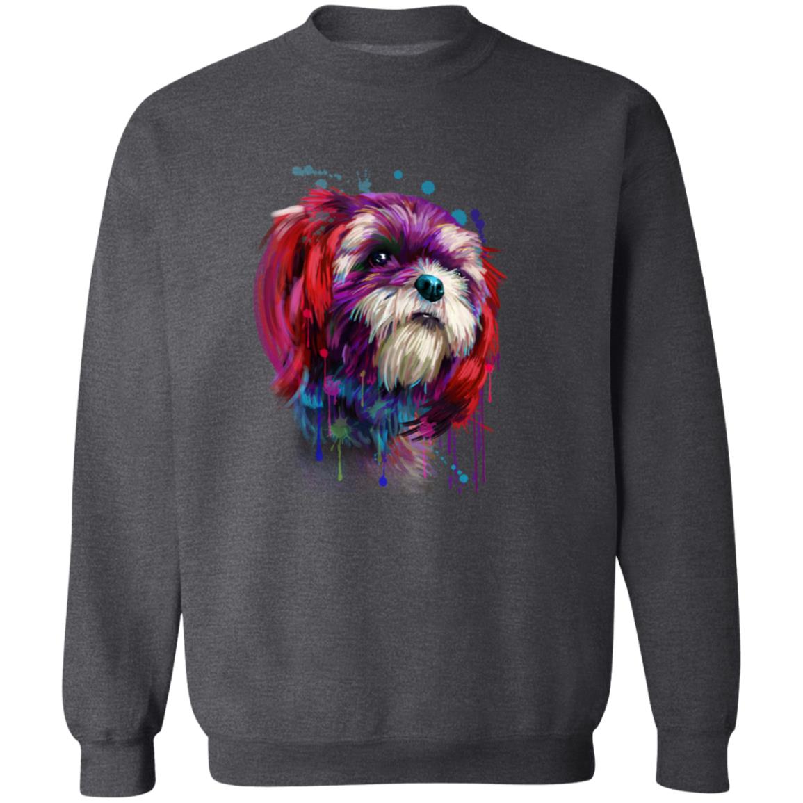Artistic Shih Tzu dog Unisex Crewneck Sweatshirt digital Art-Family-Gift-Planet