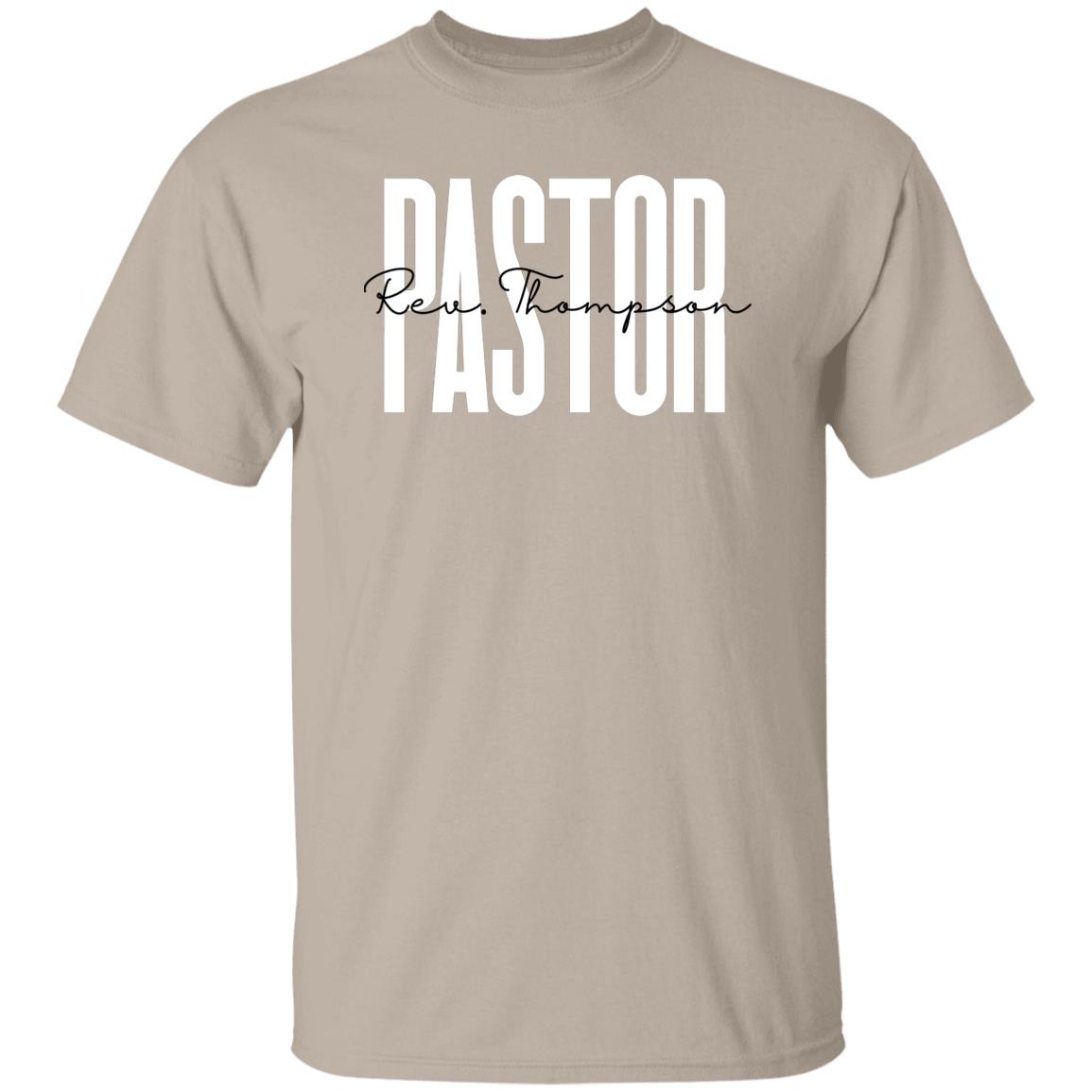 Personalized Pastor T-shirt gift Custom Christian church Pastor Unisex Tee Sand Pink Light Blue-Family-Gift-Planet