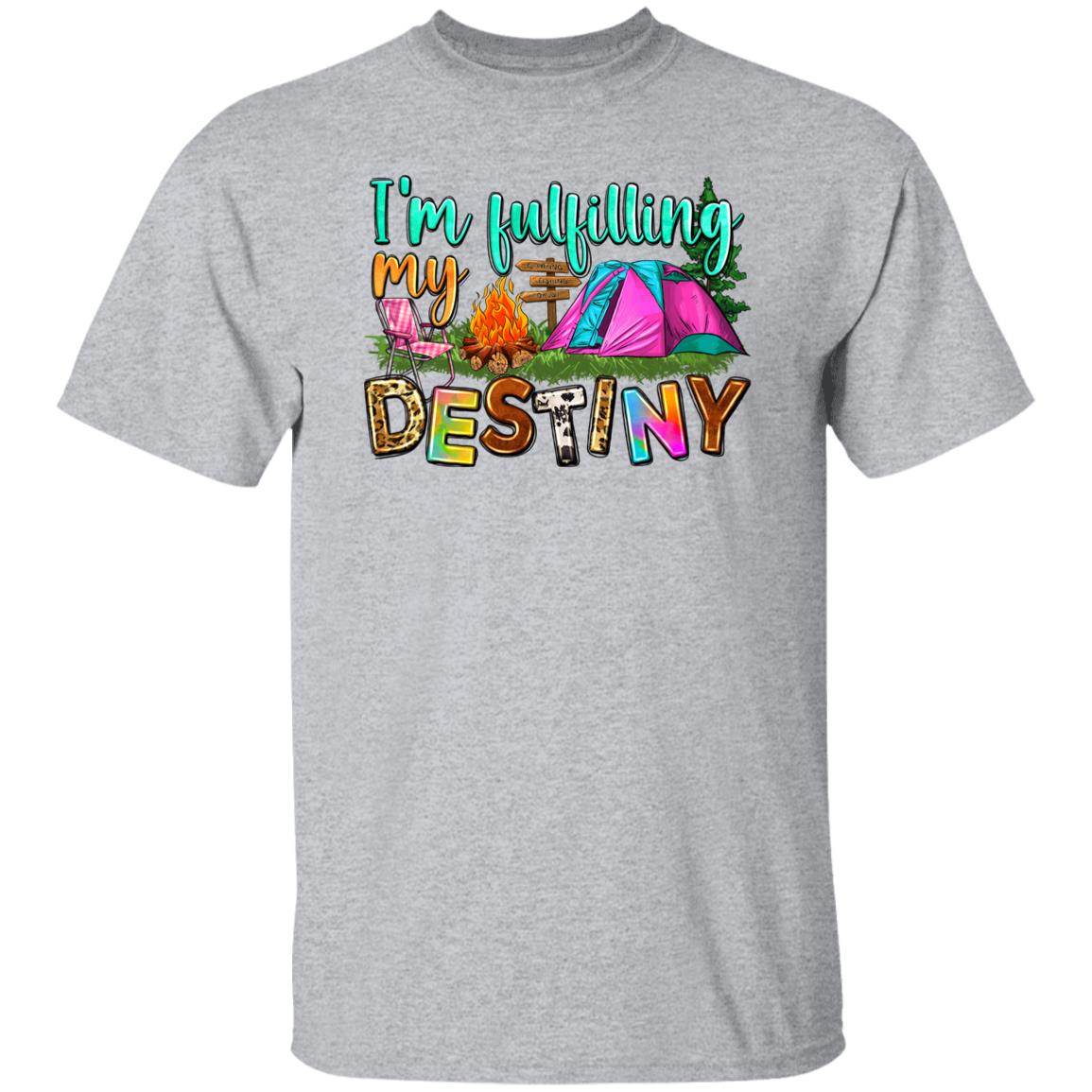 I'm fulfilling my destiny camping T-Shirt happy camper Unisex Tee Sand White Sport Grey-Family-Gift-Planet