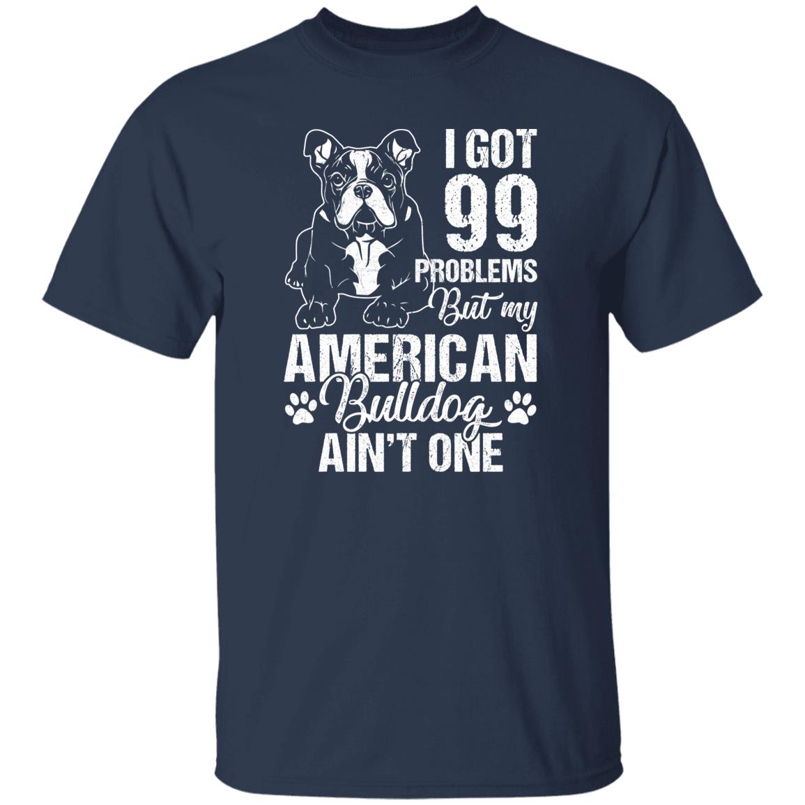 Funny American bulldog owner Unisex t-shirt gift black navy dark heather-Family-Gift-Planet