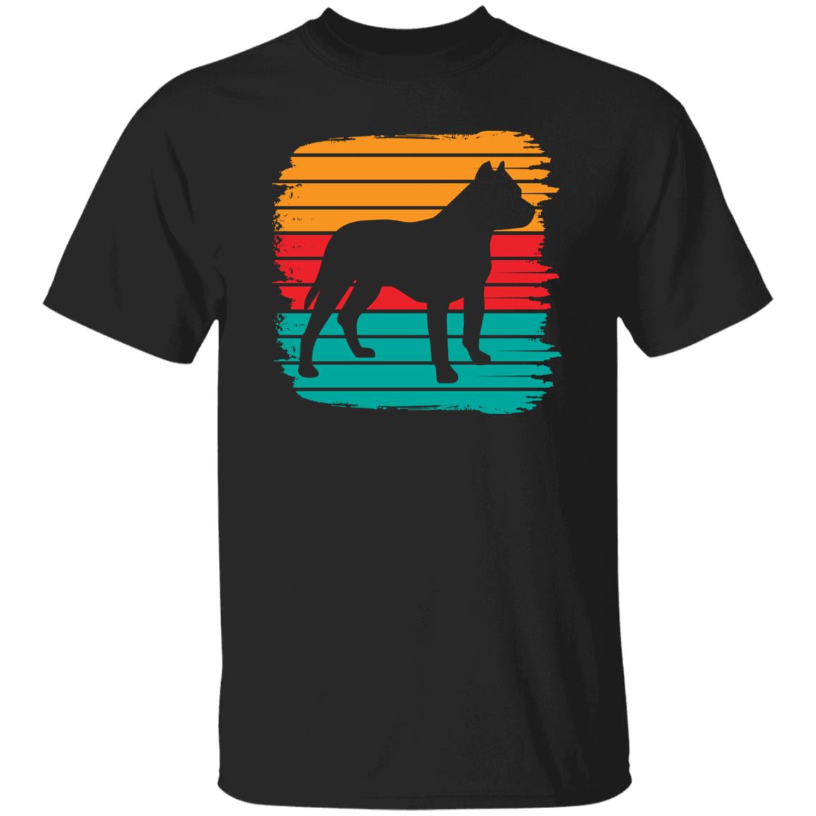 Pitbul Retro Unisex T-shirt gift pitbull dog dad black dark heather-Black-Family-Gift-Planet