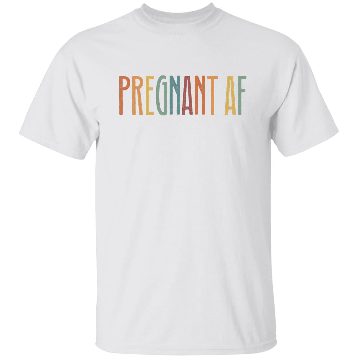 Pregnant af Unisex T-Shirt Pregnancy announcement tee Black Dark Heather White-Family-Gift-Planet