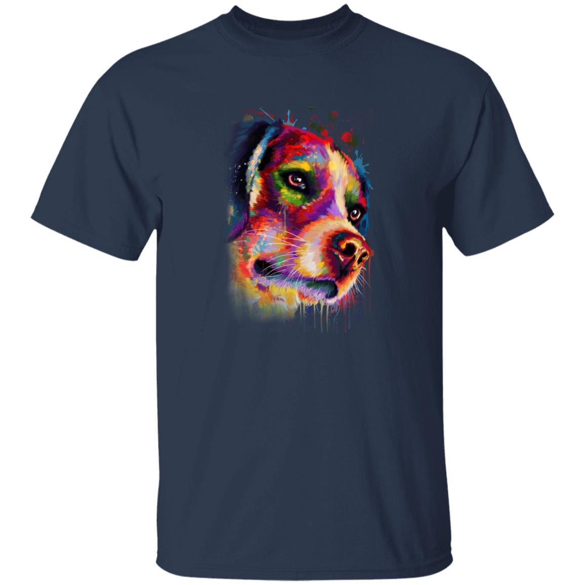 Watercolor Beagle dog Unisex shirt S-2XL black navy dark heather-Navy-Family-Gift-Planet