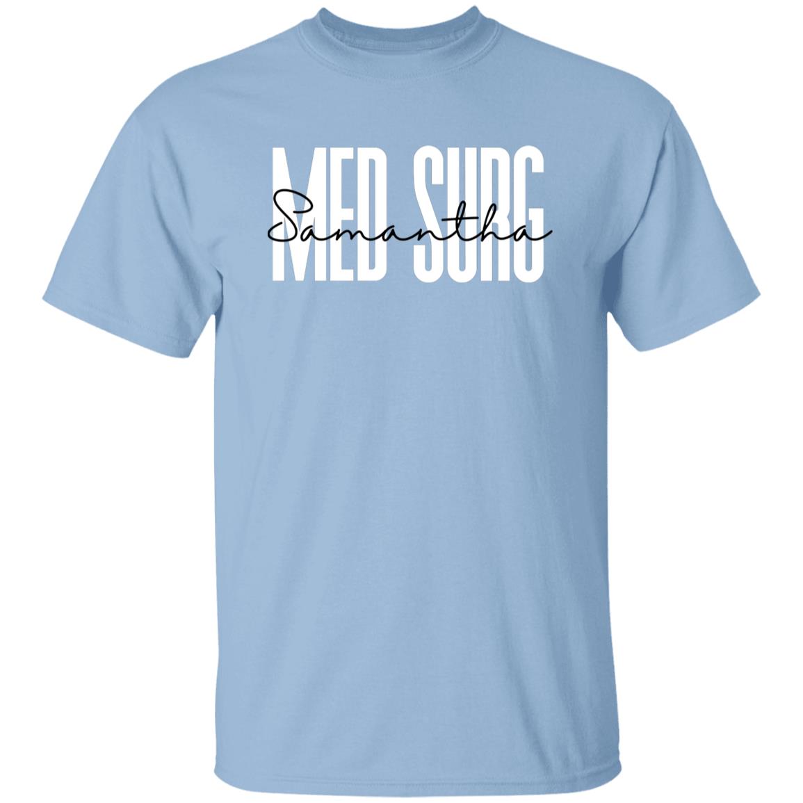Personalized Med surg T-Shirt gift Custom name Medical Surgical Nurse Unisex Tee Sand Pink Blue-Family-Gift-Planet