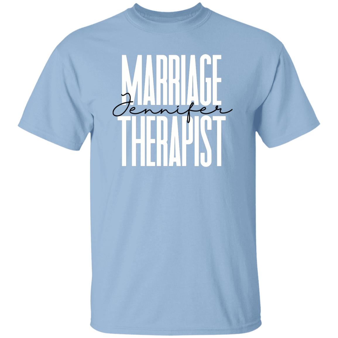 Personalized Marriage therapist T-Shirt gift Custom name Marriage therapy Specialist Unisex Tee Sand Pink Blue-Family-Gift-Planet