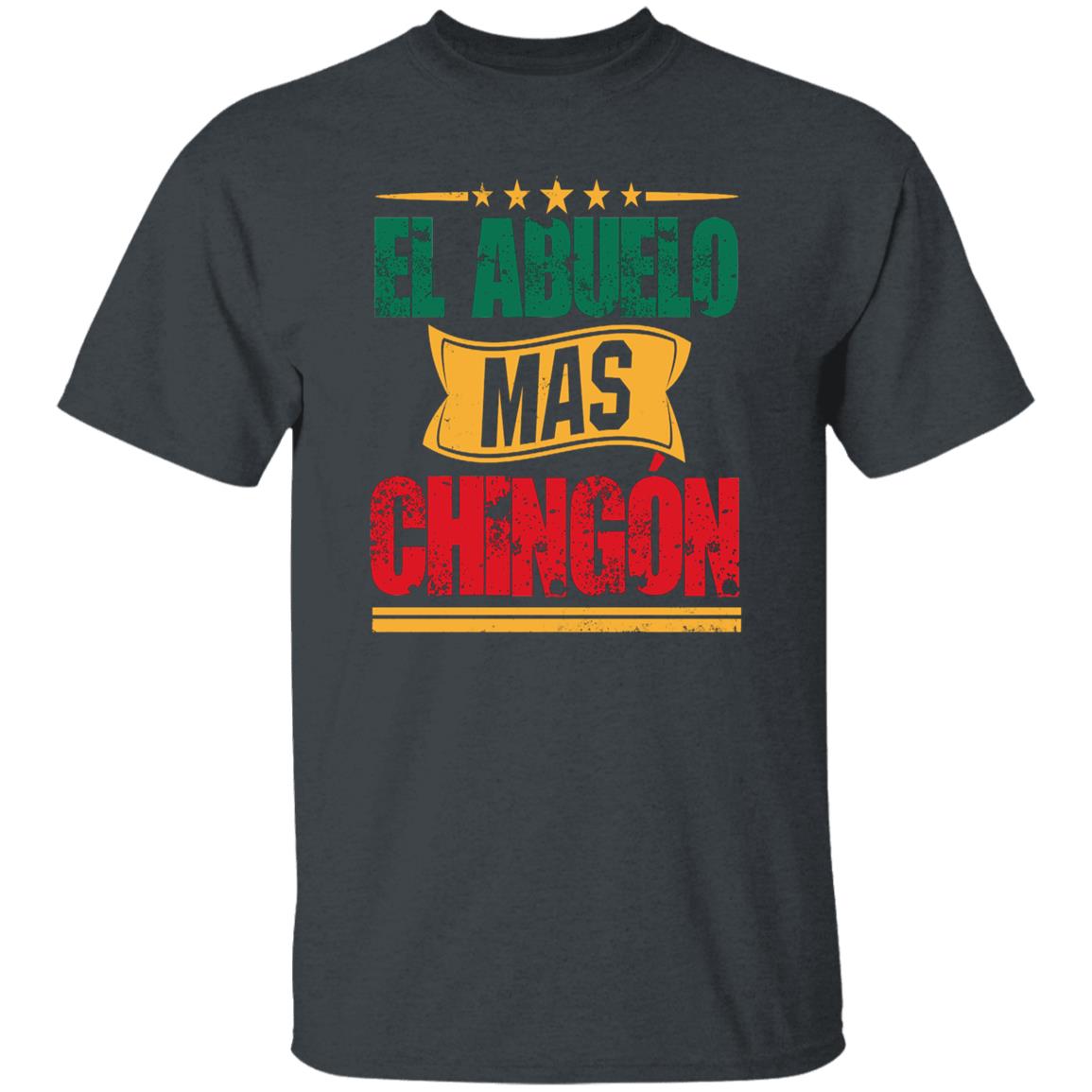El Abuelo Mas Chingon shirt Spanish Fathers Day tee black navy dark heather-Dark Heather-Family-Gift-Planet