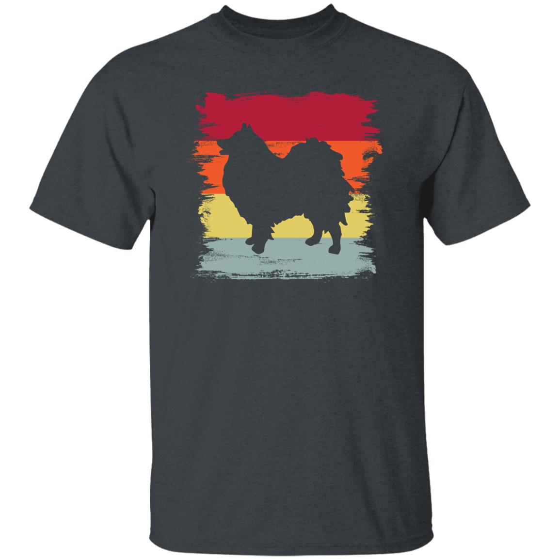 Retro spitz Unisex T-shirt gift spitz dog dad black dark heather-Dark Heather-Family-Gift-Planet
