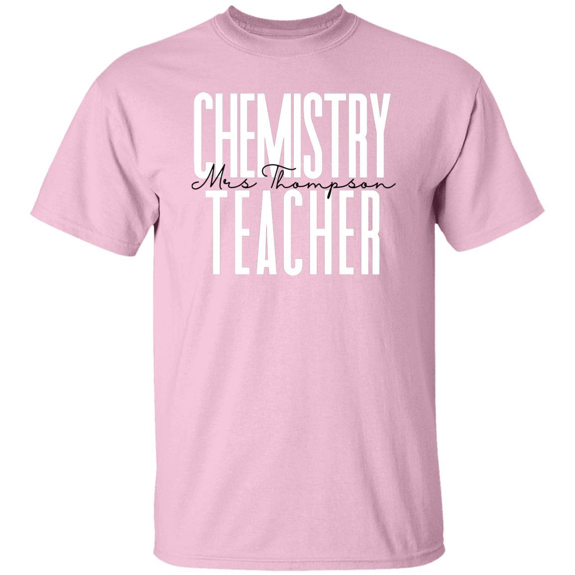 Personalized Chemistry teacher Unisex T-shirt Custom name Chemist Sand Blue Pink-Family-Gift-Planet