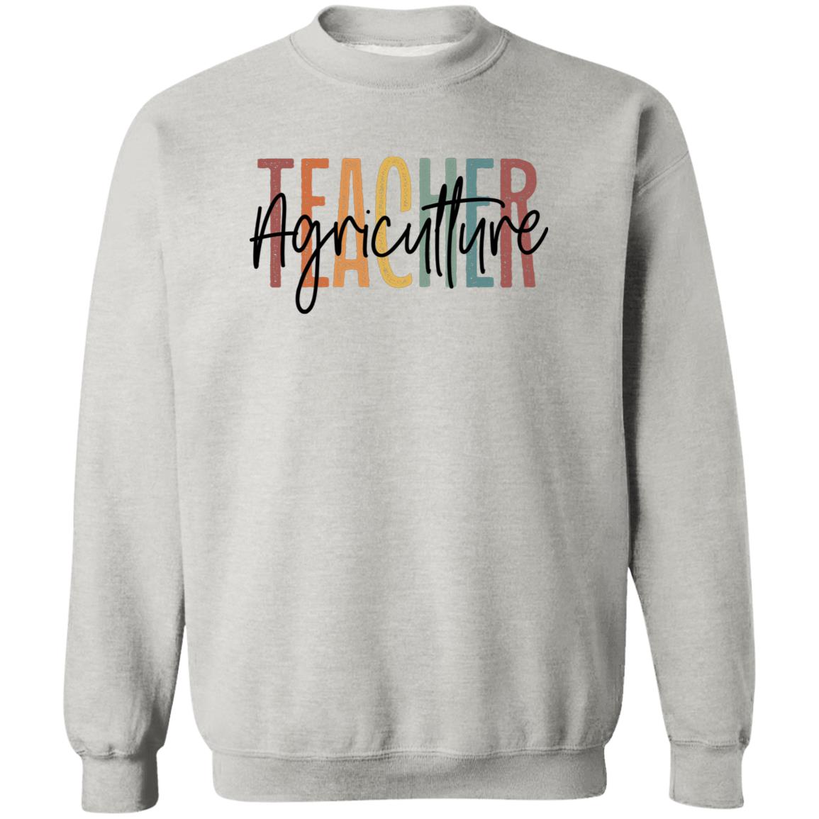 Agriculture teacher Sweatshirt Crewneck Unisex Gildan Sand Ash S-2XL-Ash-Family-Gift-Planet