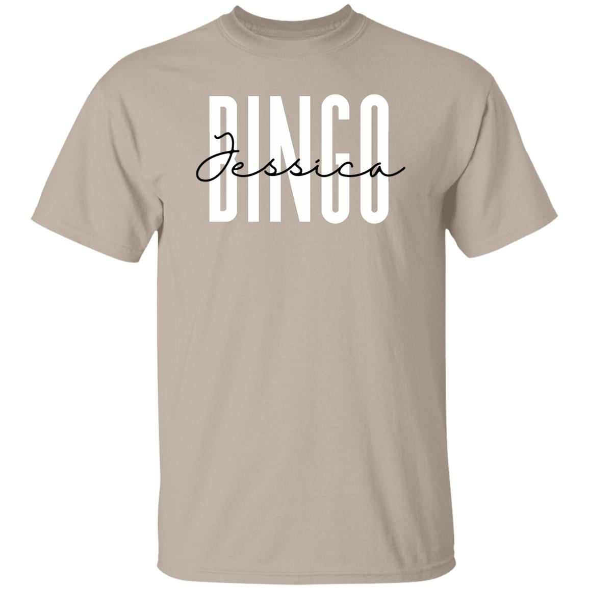 Personalized Bingo Unisex T-shirt Custom name bingo player Sand Blue Pink-Family-Gift-Planet