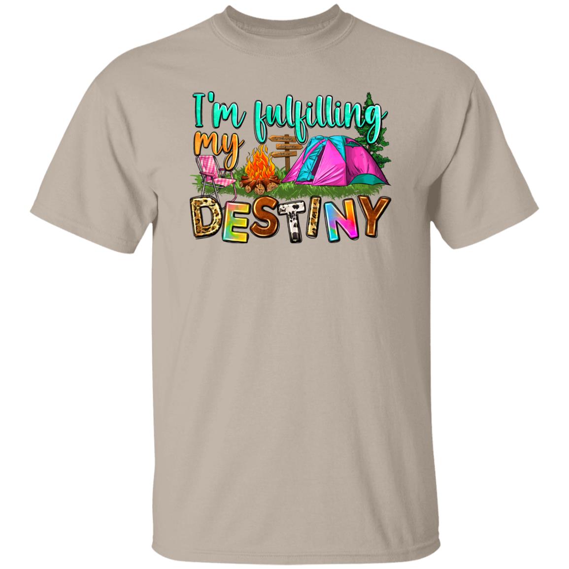 I'm fulfilling my destiny camping T-Shirt happy camper Unisex Tee Sand White Sport Grey-Family-Gift-Planet