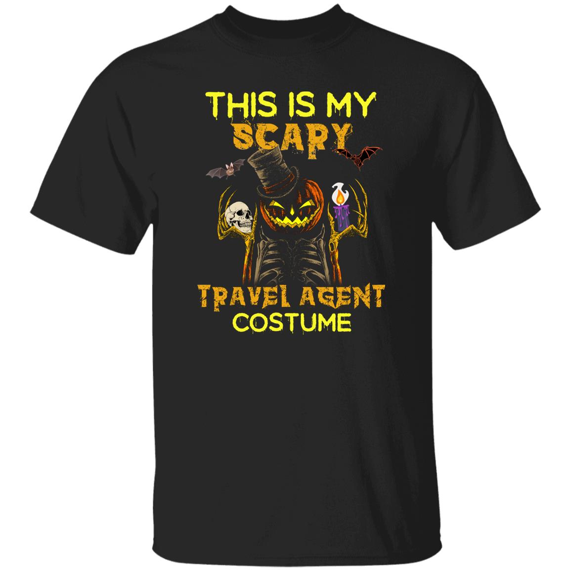 Scary Travel agent Halloween Unisex T-Shirt Spooky Tour guide tee Black Dark Heather-Family-Gift-Planet