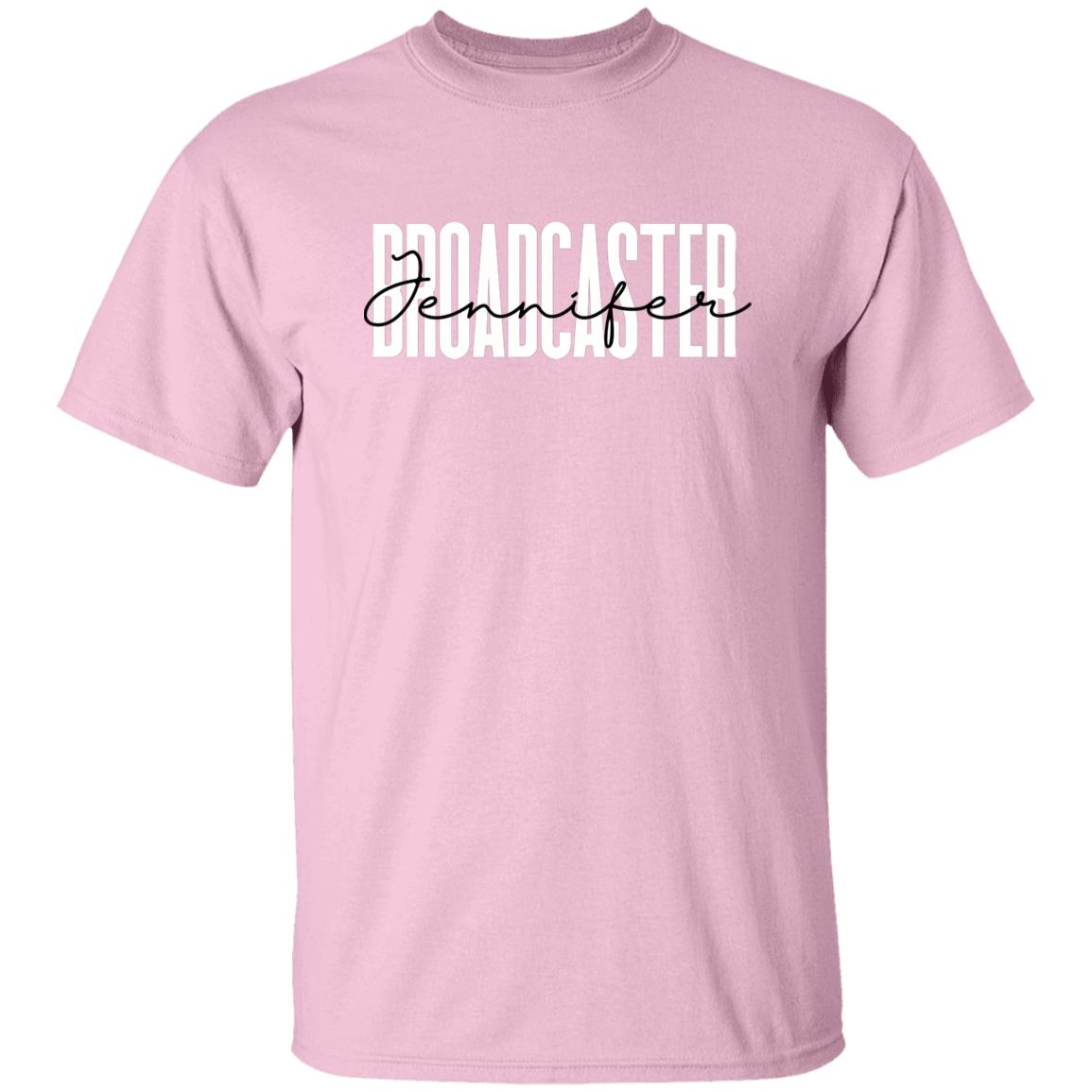 Personalized Broadcaster Unisex T-shirt Custom name broadcasting Sand Blue Pink-Family-Gift-Planet