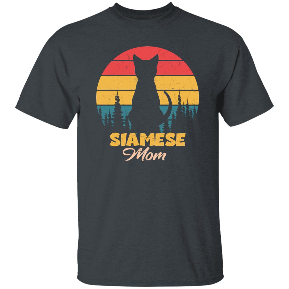 Siamese Mom Unisex shirt Siamese cat mama tee Black Dark Heather-Family-Gift-Planet