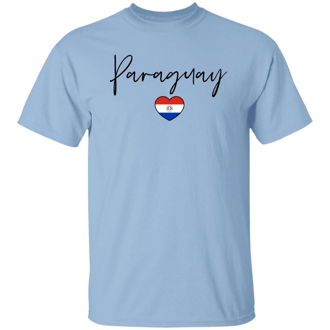 Paraguay flag heart Unisex T-shirt Paraguay love tee White Sand Blue-Family-Gift-Planet