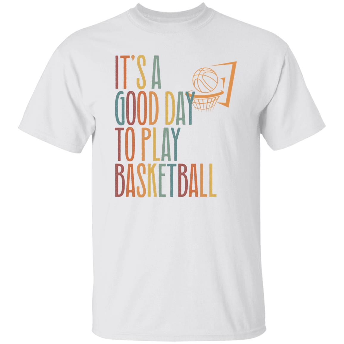 Basketball Unisex T-Shirt It's a beautiful day to play Basketball Black Dark Heather White-Family-Gift-Planet