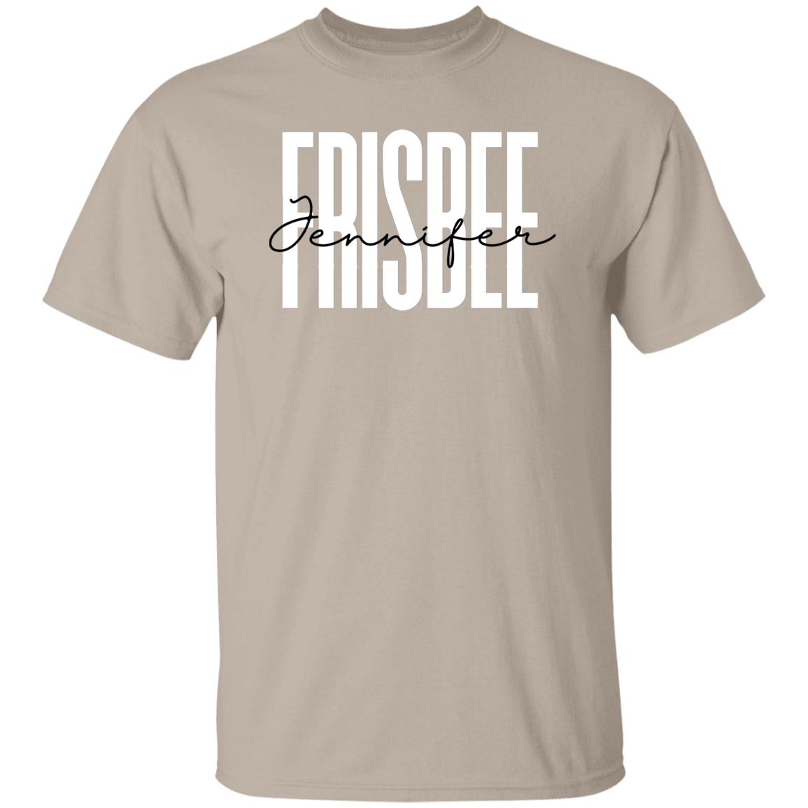Personalized Frisbee Unisex T-shirt Custom Name Frisbee player tee Sand Blue Pink-Family-Gift-Planet