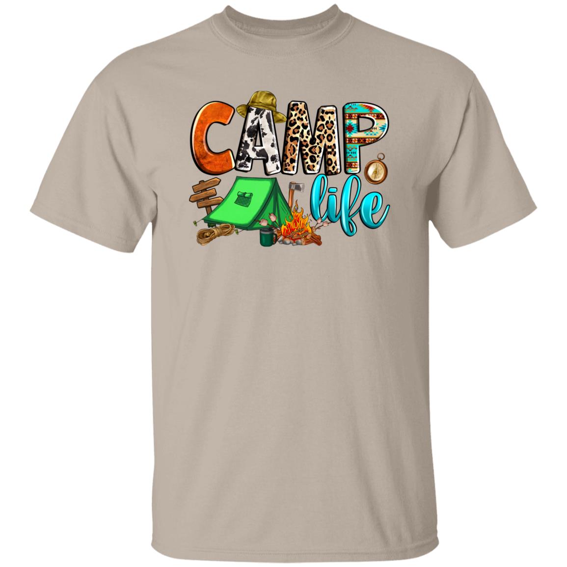 Camp life T-Shirt summer tent camper Unisex tee White Sand Sport Grey-Family-Gift-Planet