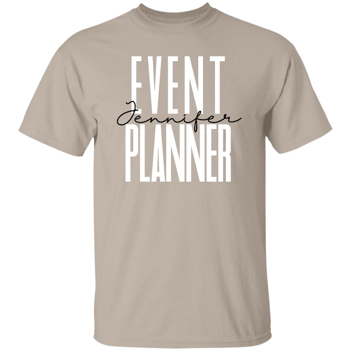 Personalized Event planner Unisex T-shirt Custom Name Wedding planner Sand Blue Pink-Family-Gift-Planet