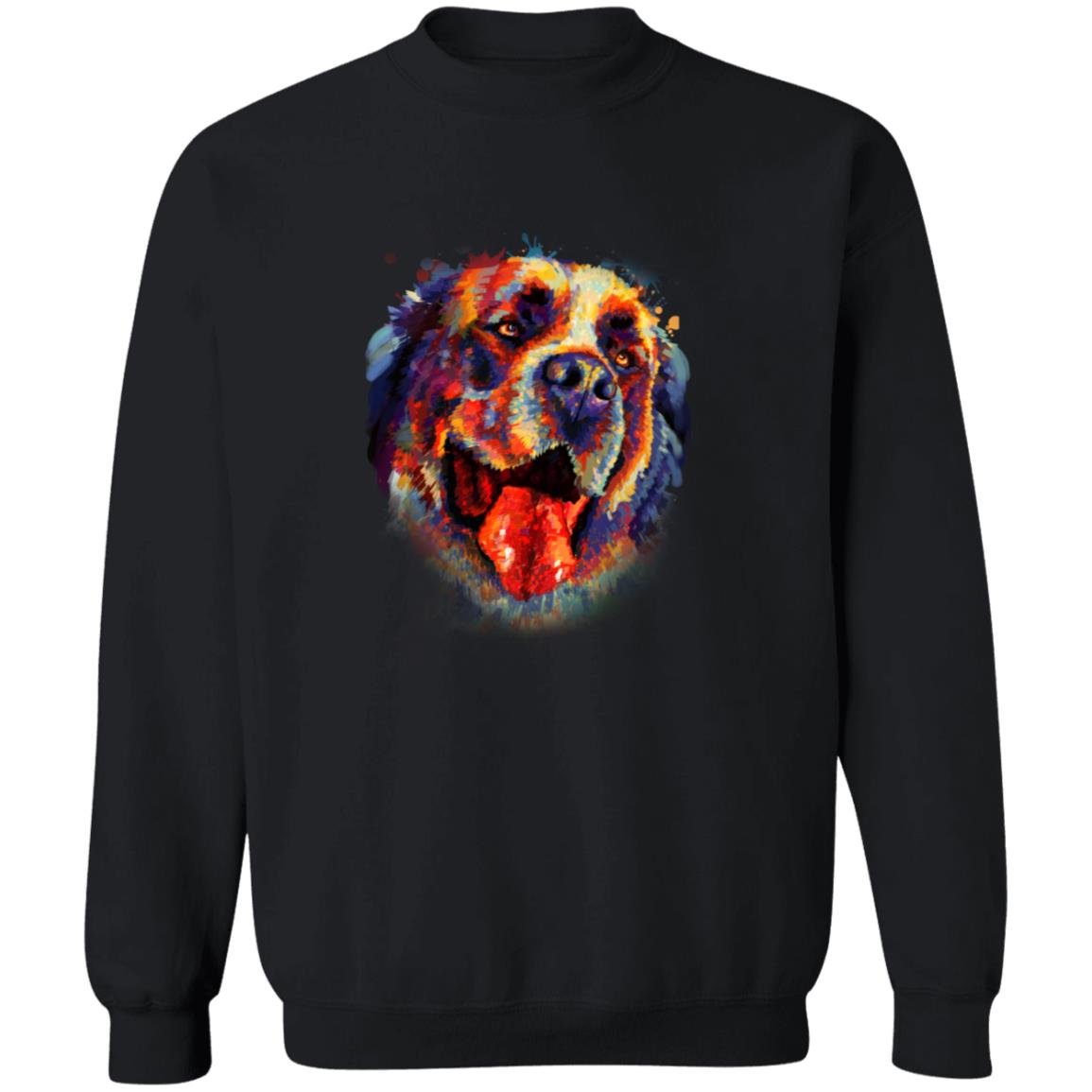 Artistic Bernard dog Unisex Crewneck Sweatshirt digital Art-Family-Gift-Planet