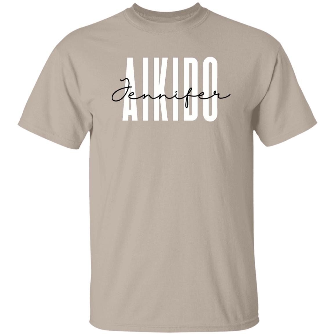 Personalized Aikido Unisex T-shirt Custom name Aikido Martial Arts Sand Blue Pink-Family-Gift-Planet