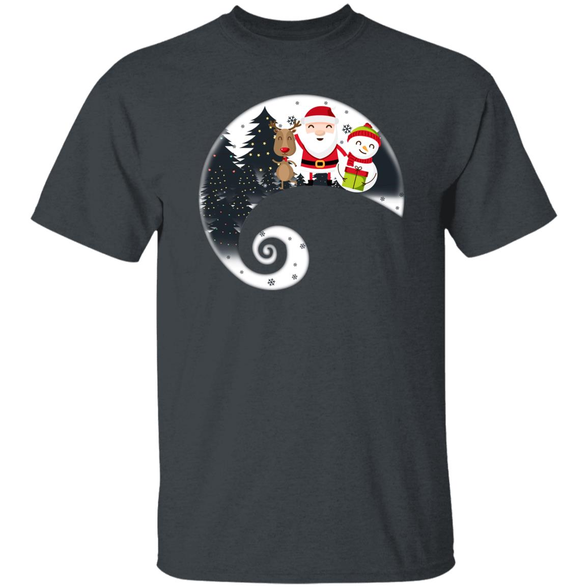 Cute Christmas Unisex shirt winter Holiday tee Black Dark Heather-Family-Gift-Planet