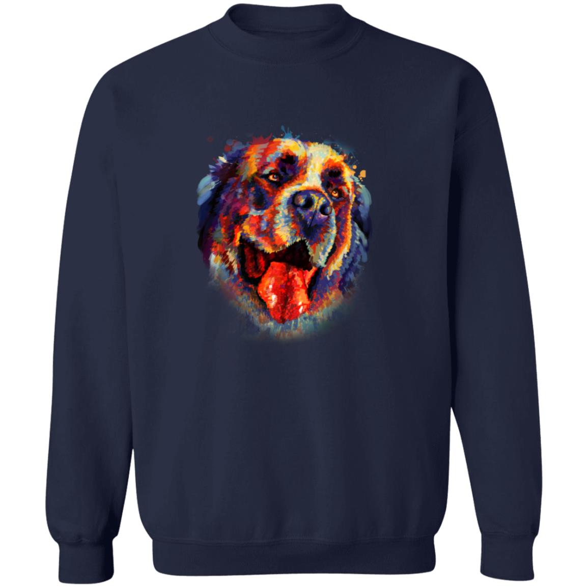 Artistic Bernard dog Unisex Crewneck Sweatshirt digital Art-Family-Gift-Planet