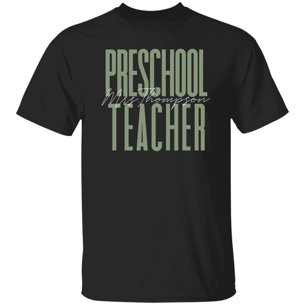 Preschool teacher T-Shirt gift Kindergarten teacher Customized Unisex tee Black Navy Dark Heather-Family-Gift-Planet