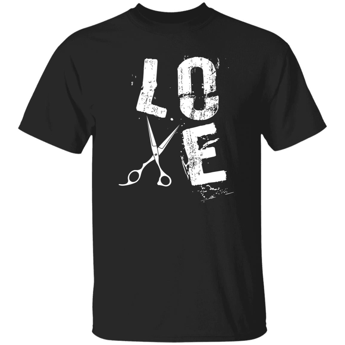 Love hair stylist Unisex T-shirt hairdresser haircutter tee black dark heather-Family-Gift-Planet