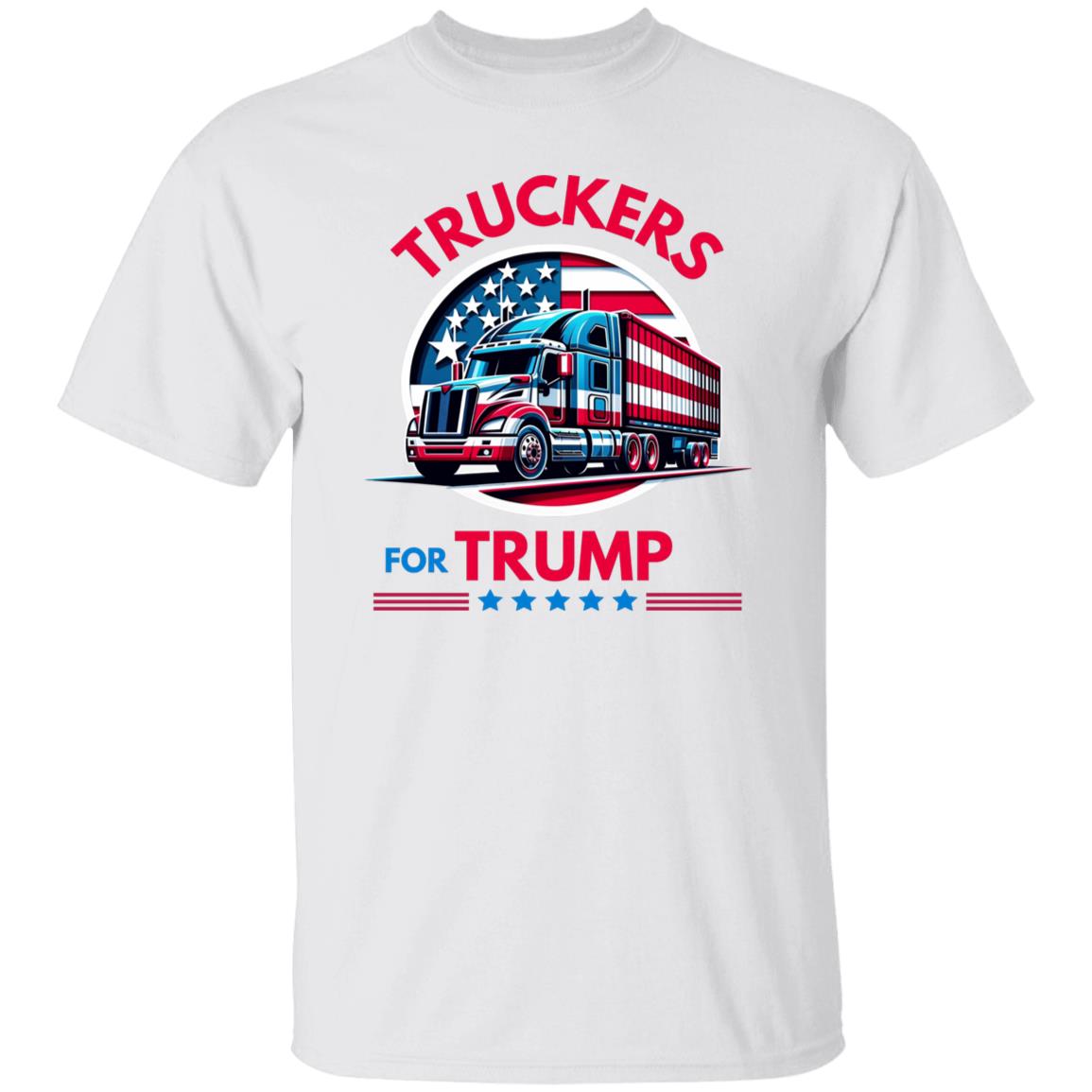 Truckers For Trump T-Shirt American trucker boycott Unisex tee Black White Dark Heather-White-Family-Gift-Planet