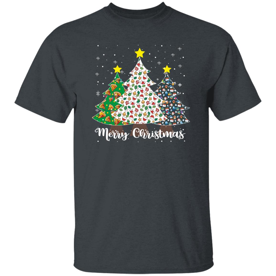 Christmas trees Unisex shirt Holiday tee Black Dark Heather-Family-Gift-Planet