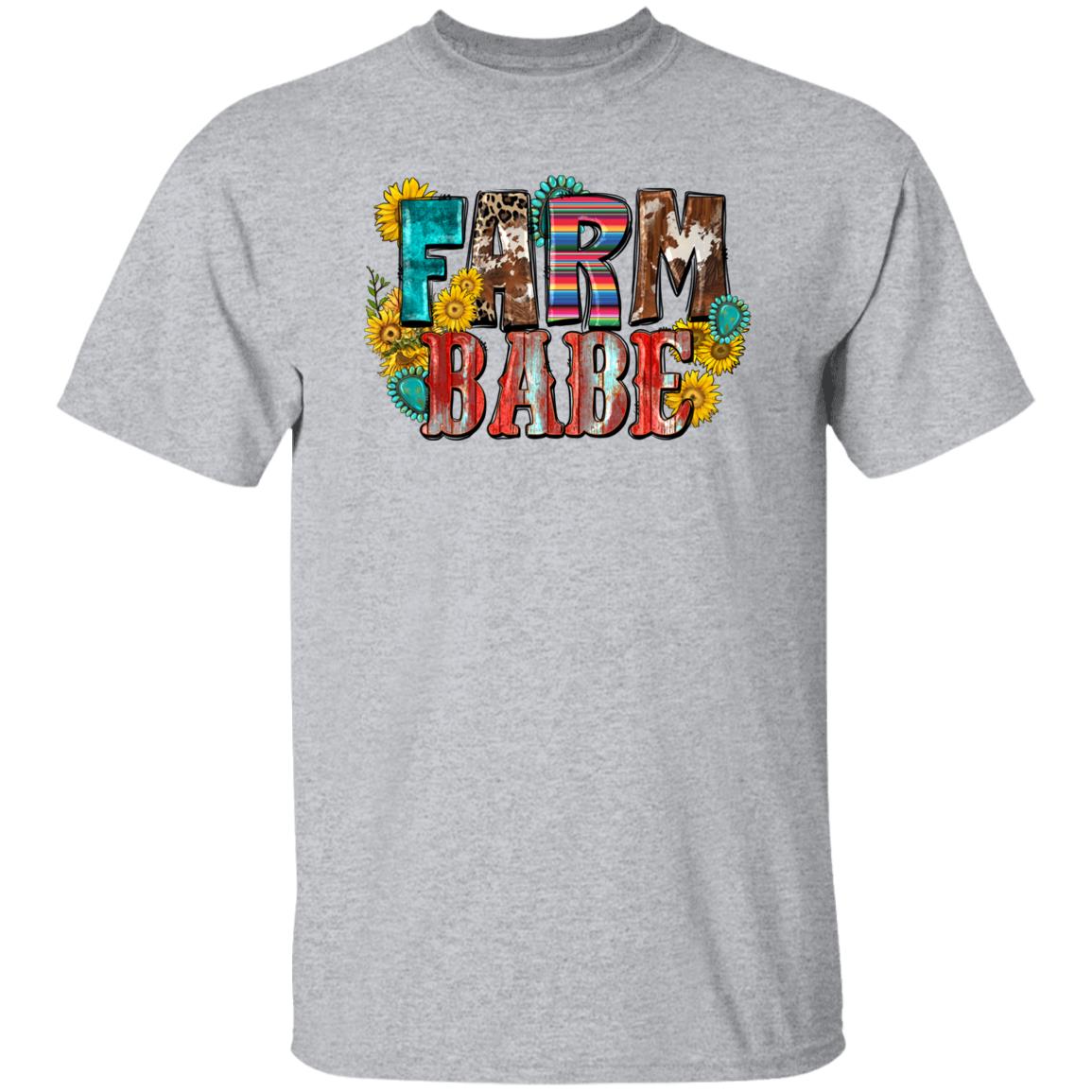 Farm babe T-Shirt gift Western sunflower farmer girl Unisex tee Sand White Sport Grey-Family-Gift-Planet