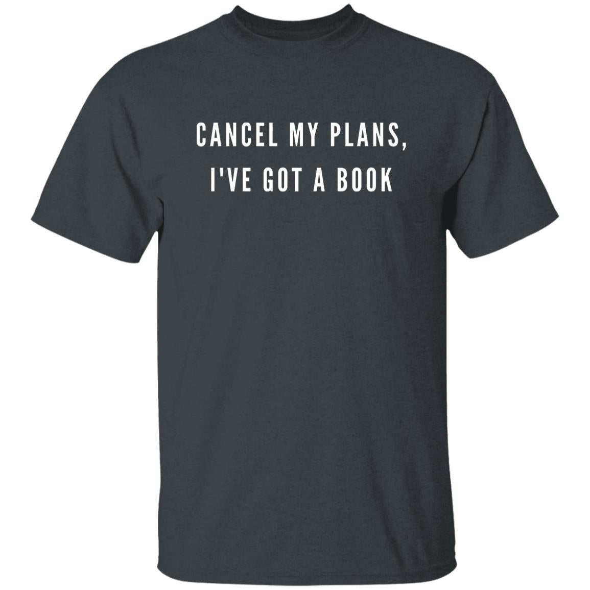 Cancel my plans I've got a book Unisex Tshirt book lover tee Black Dark Heather Navy-Dark Heather-Family-Gift-Planet