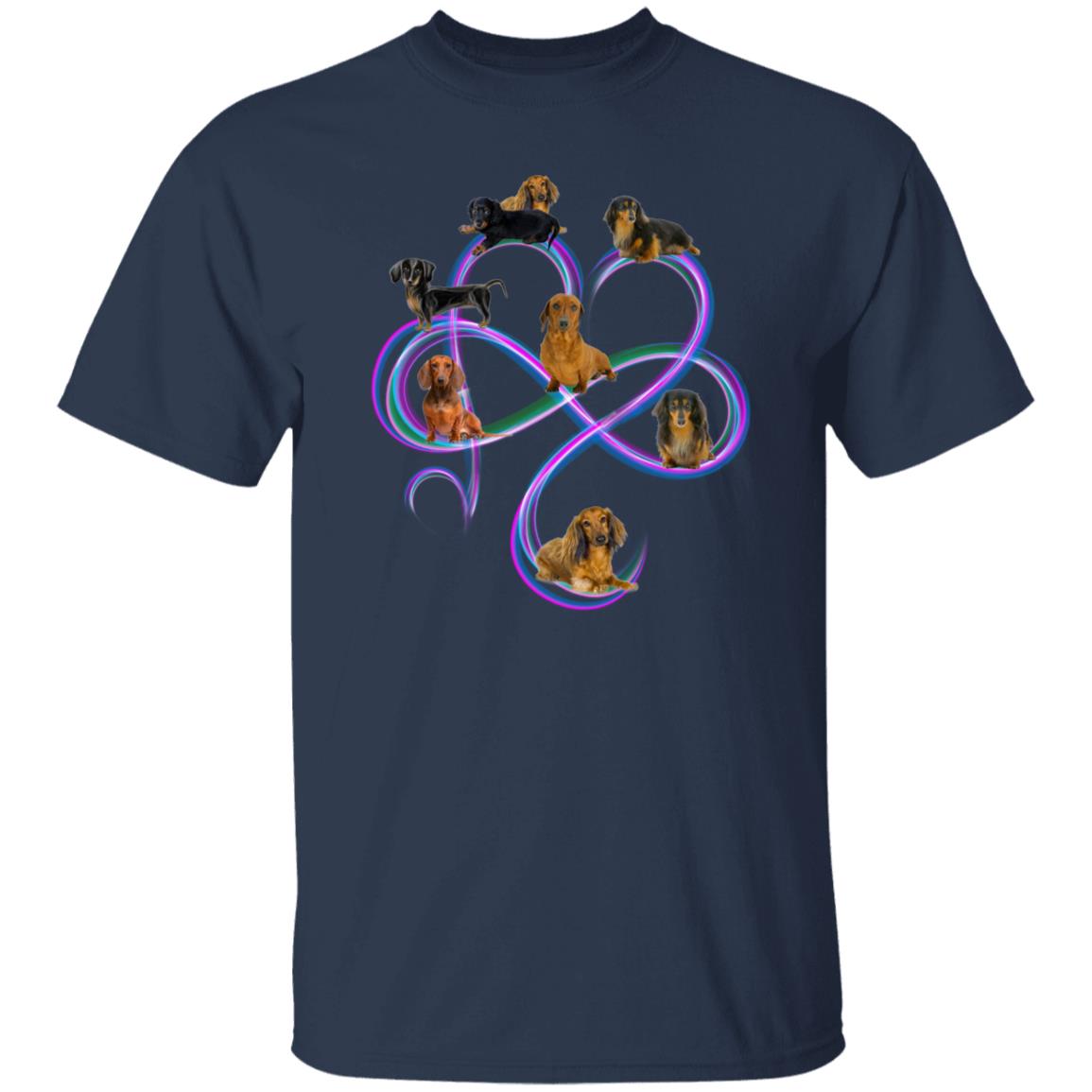 Infinity dogs Unisex t-shirt gift cool dogs tee black navy dark heather-Family-Gift-Planet